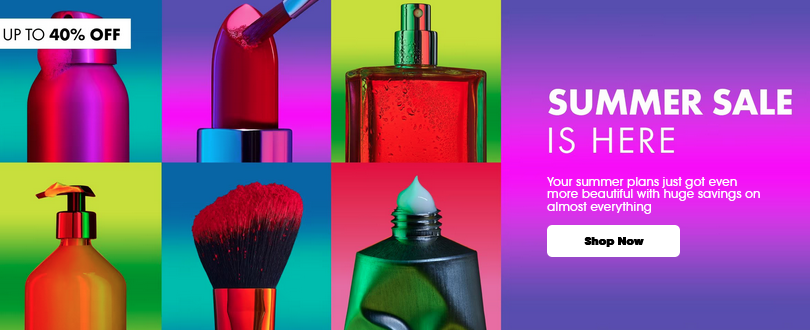 Up to 40% off sale at Sephora UK