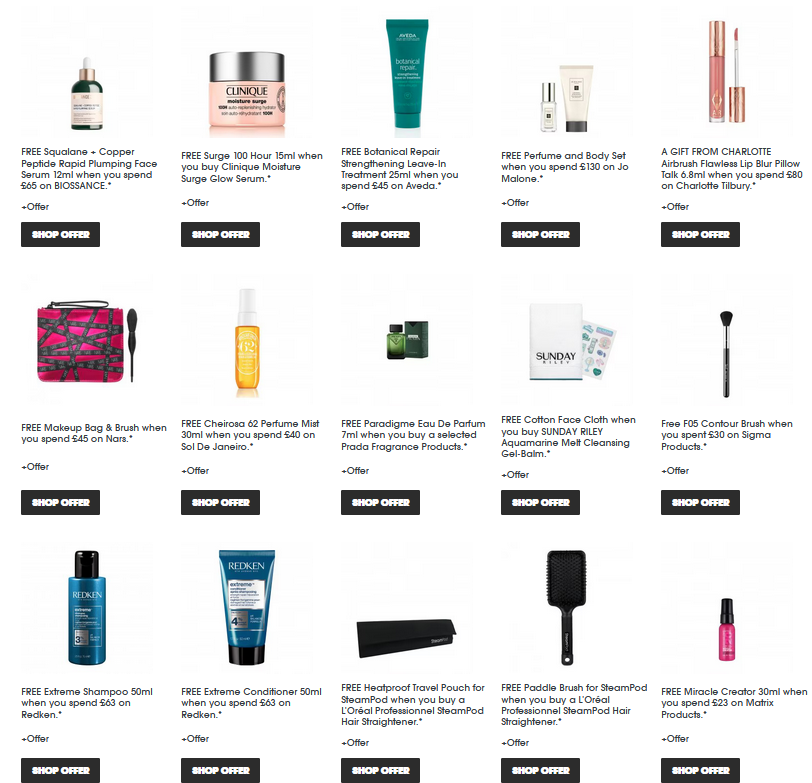 Gift with purchase offers at Sephora UK Gift with purchase offers at Sephora UK