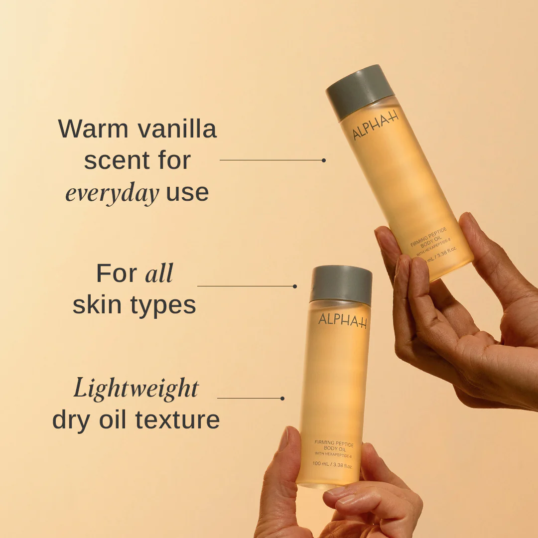 Alpha-H Firming Peptide Body Oil with Hexapeptide-8 Alpha-H Firming Peptide Body Oil with Hexapeptide-8