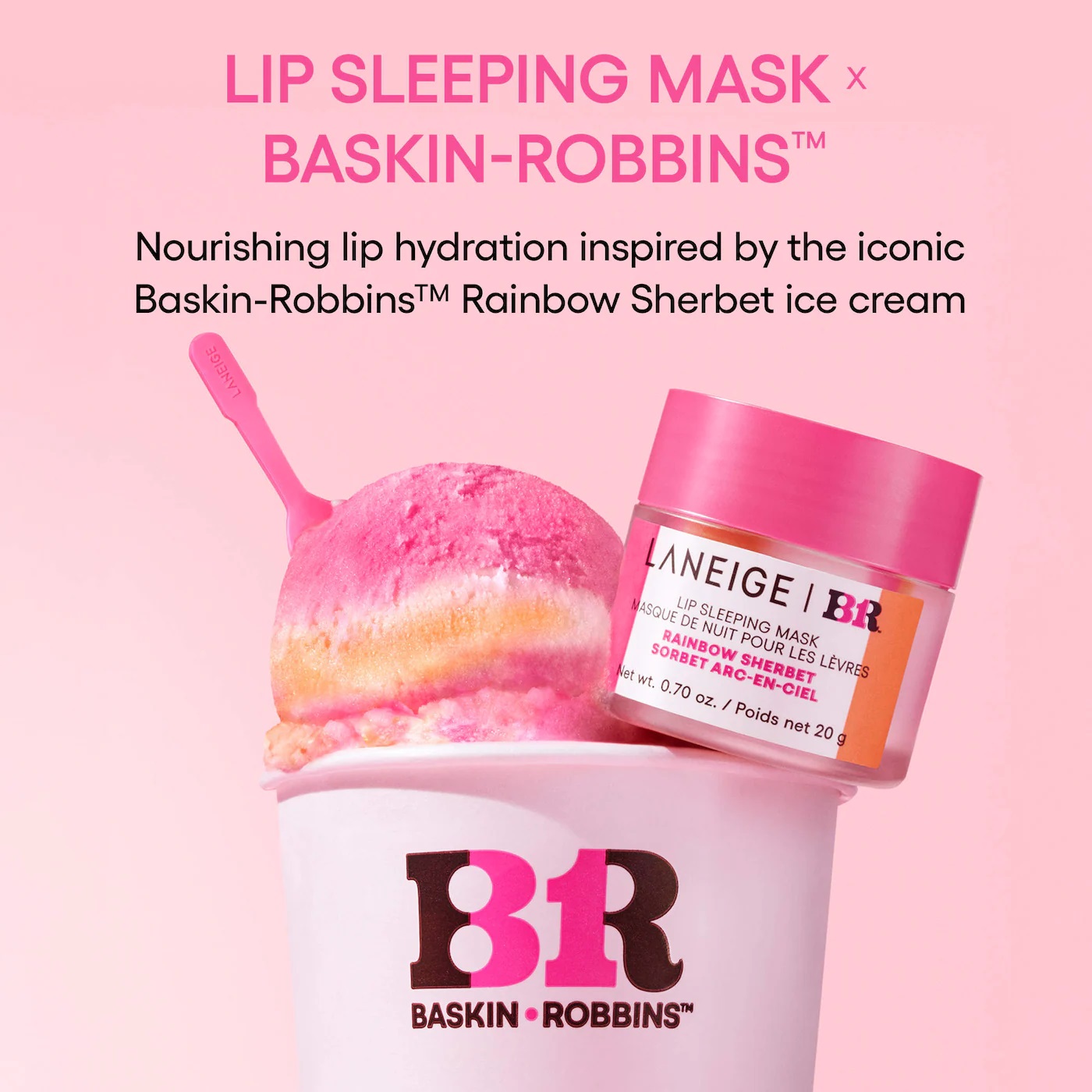 Laneige Lip Sleeping Mask in Baskin Robbins Rainbow Sherbert Laneige Lip Sleeping Mask in Baskin Robbins Rainbow Sherbert
