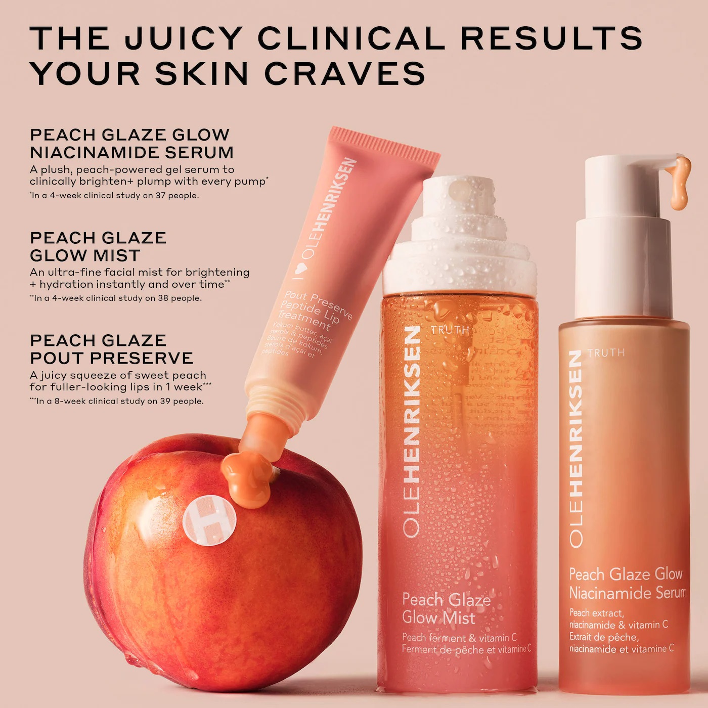 OLEHENRIKSEN Peach Glaze Collection OLEHENRIKSEN Peach Glaze Collection