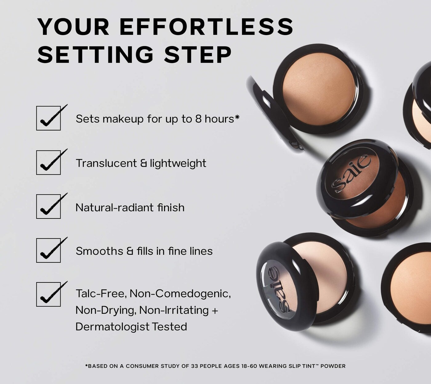 Saie Slip Tint™ Undetectable Baked Setting Powder Saie Slip Tint™ Undetectable Baked Setting Powder