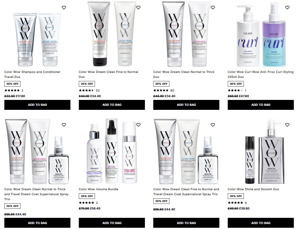 20% off Color Wow Bundles