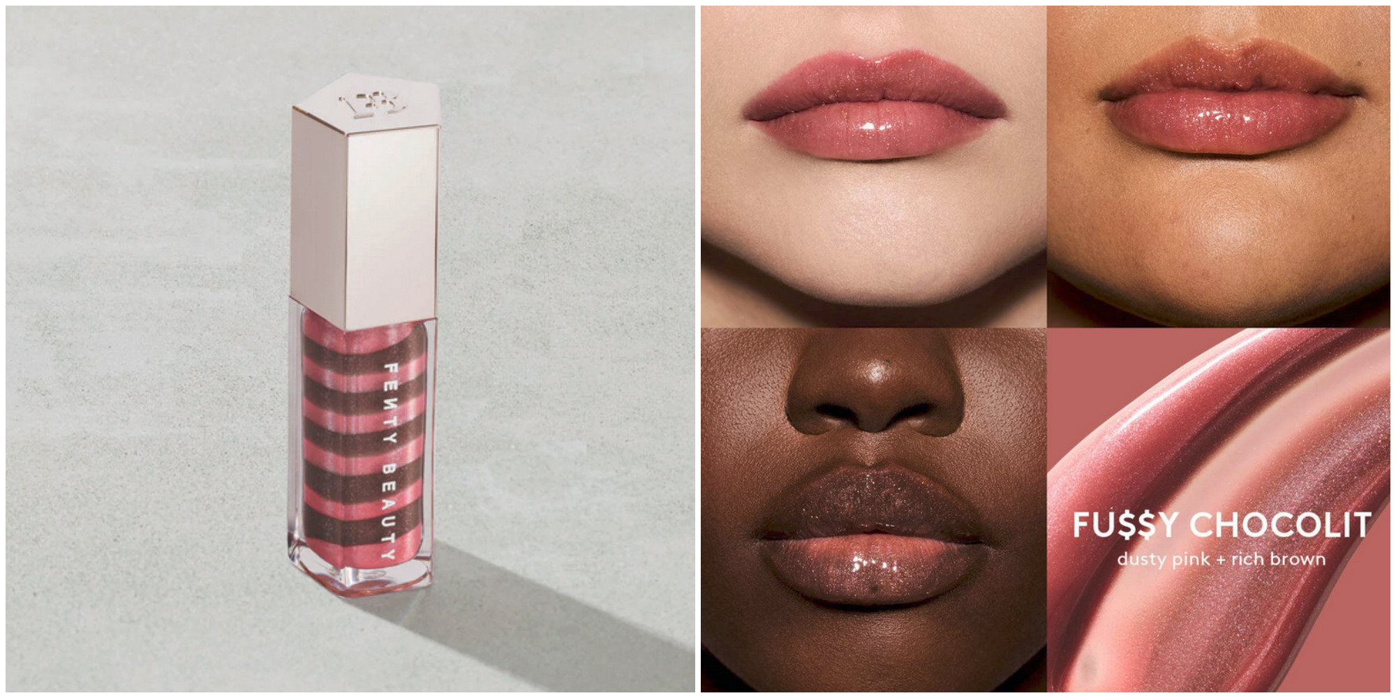 Fenty Beauty Gloss Bomb Swirl Twisted Lip Luminizer in Fu$$y Chocolit Fenty Beauty Gloss Bomb Swirl Twisted Lip Luminizer in Fu$$y Chocolit