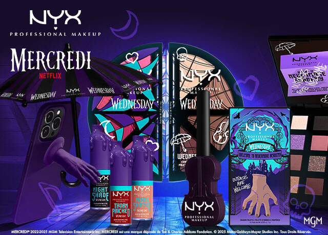 NYX Professional Makeup x Wednesday Collection NYX Professional Makeup x Wednesday Collection