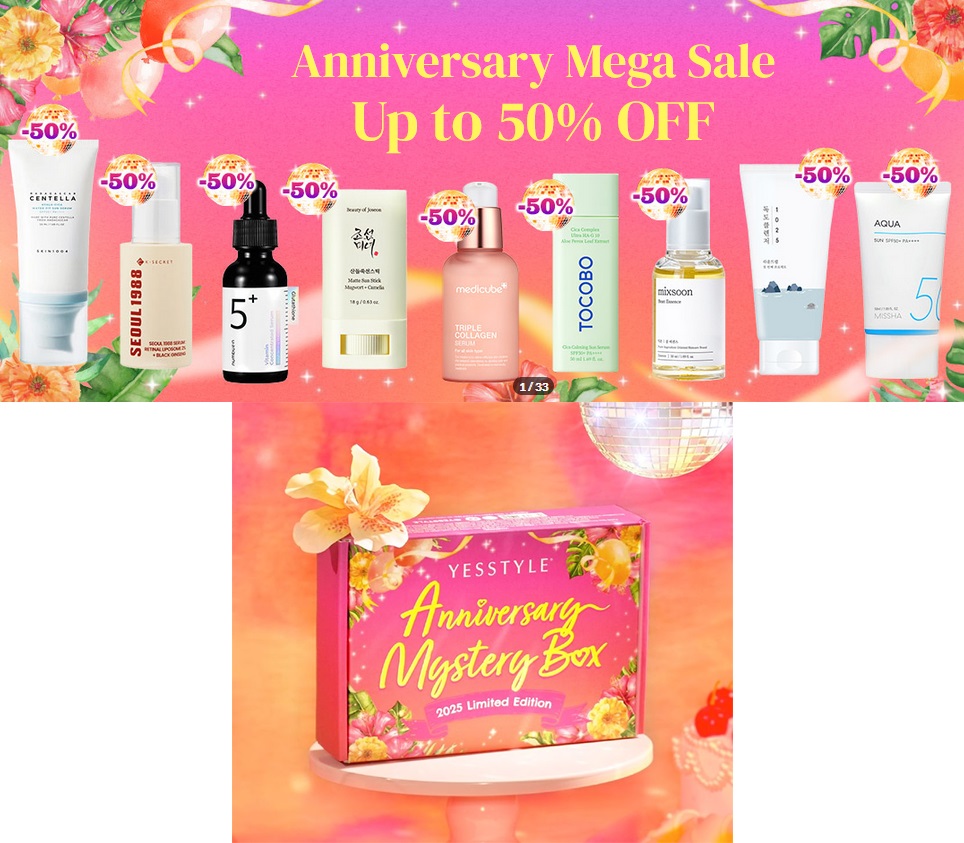 Up to 50% off sale at Yesstyle