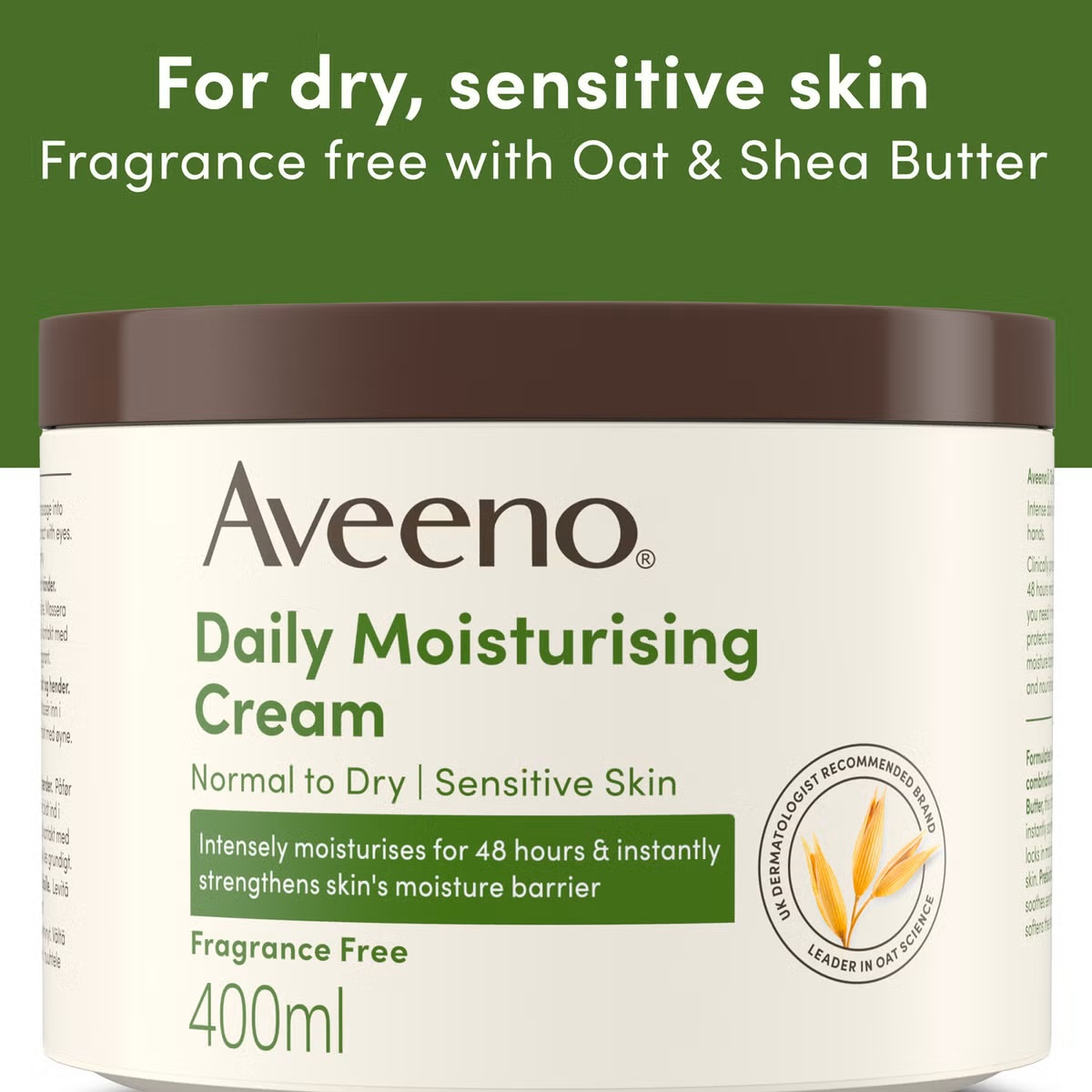 Aveeno Daily Moisturising Cream for Normal, Dry and Sensitive Skin Aveeno Daily Moisturising Cream for Normal, Dry and Sensitive Skin