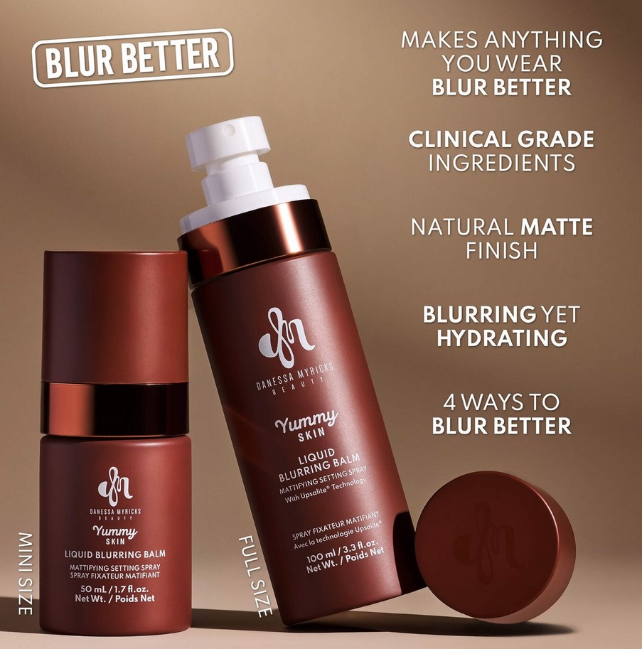 Danessa Myricks Beauty Yummy Skin Liquid Blurring Balm Mattifying Setting Spray