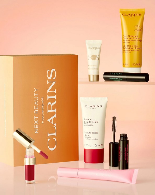 Next x Clarins Prime and Glow Beauty Box 2025