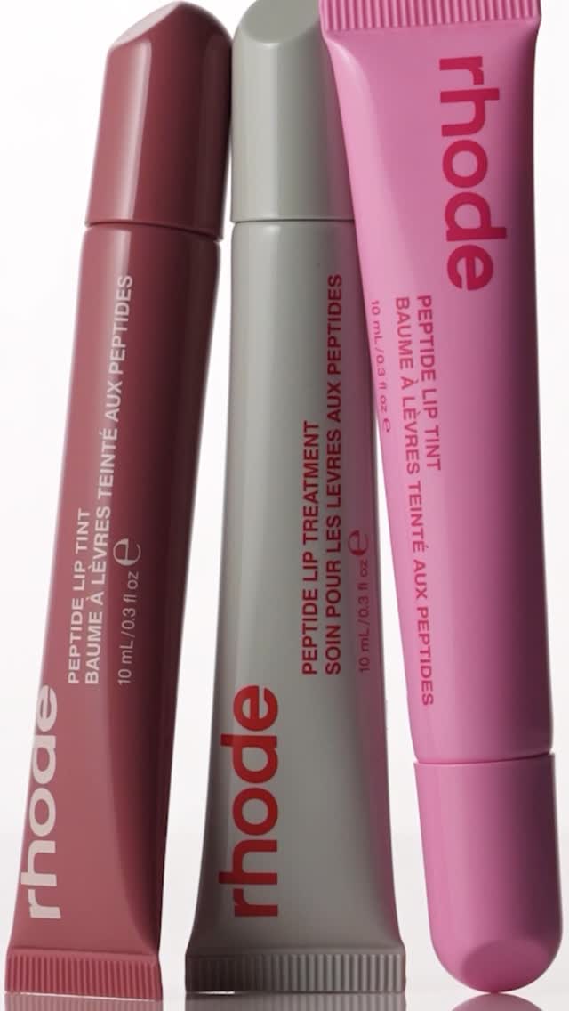 Rhode Lip Tints in Jelly Bean, Strawberry Glaze, and Salty Tan are coming back soon