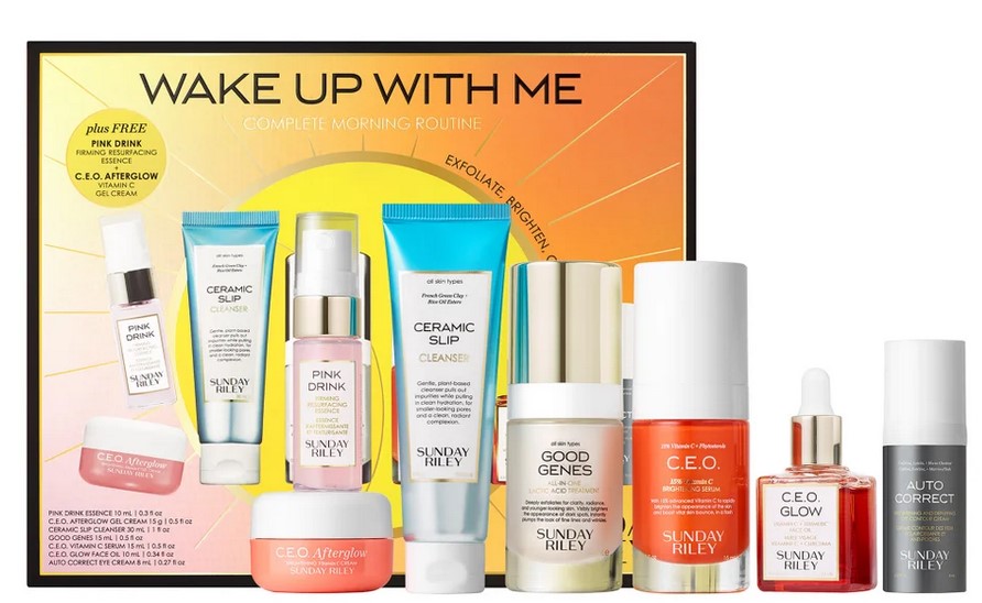 Sunday Riley Wake Up With Me Complete Morning Routine Kit