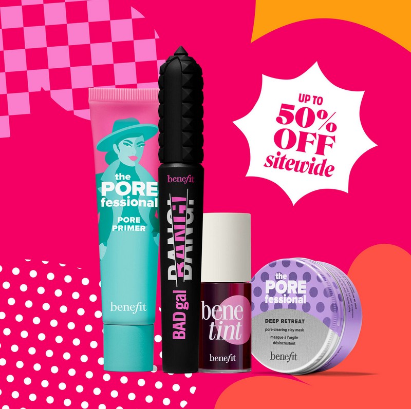 Up to 50% off sale at Benefit