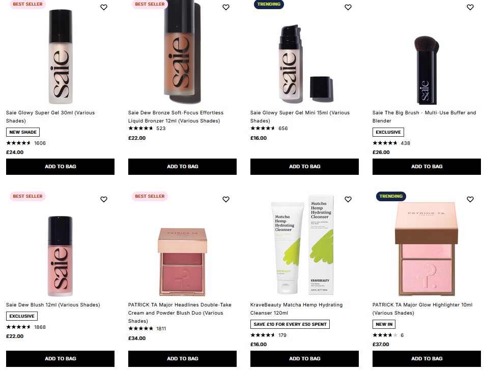 20% off Cult Beauty Exclusive Brands