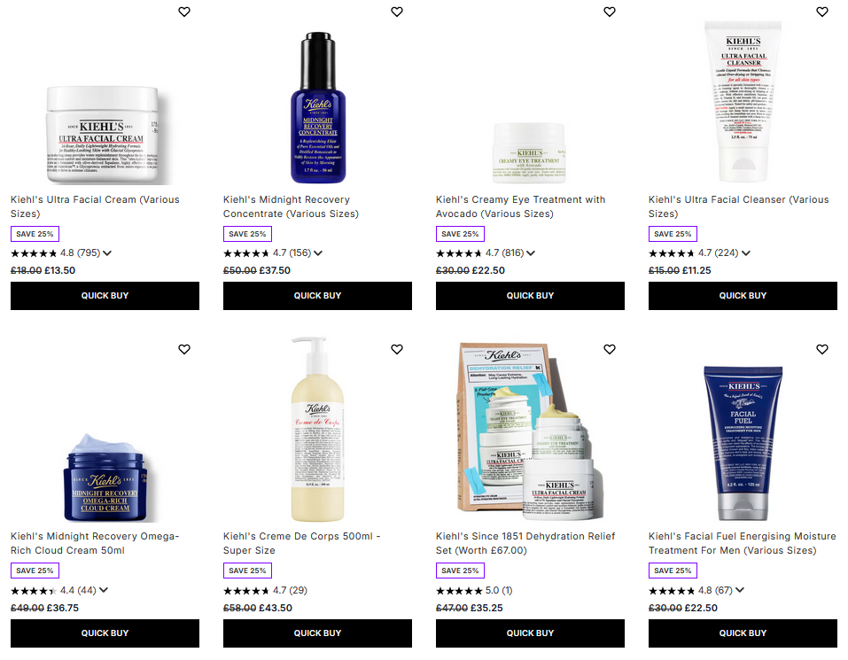 25% off Kiehl's at Lookfantastic 25% off Kiehl's at Lookfantastic