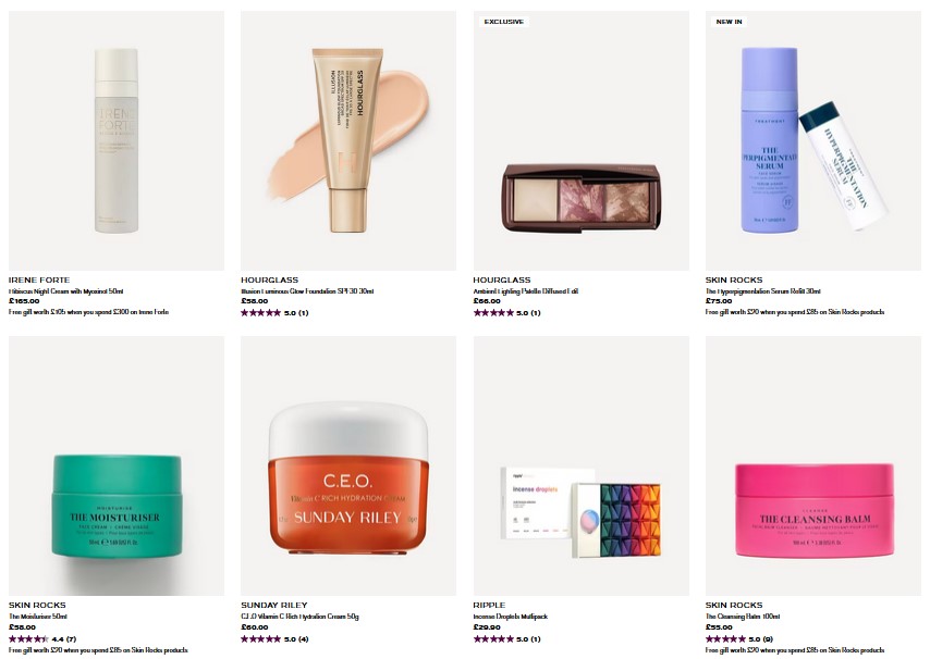 Gift with purchase offers at Liberty London