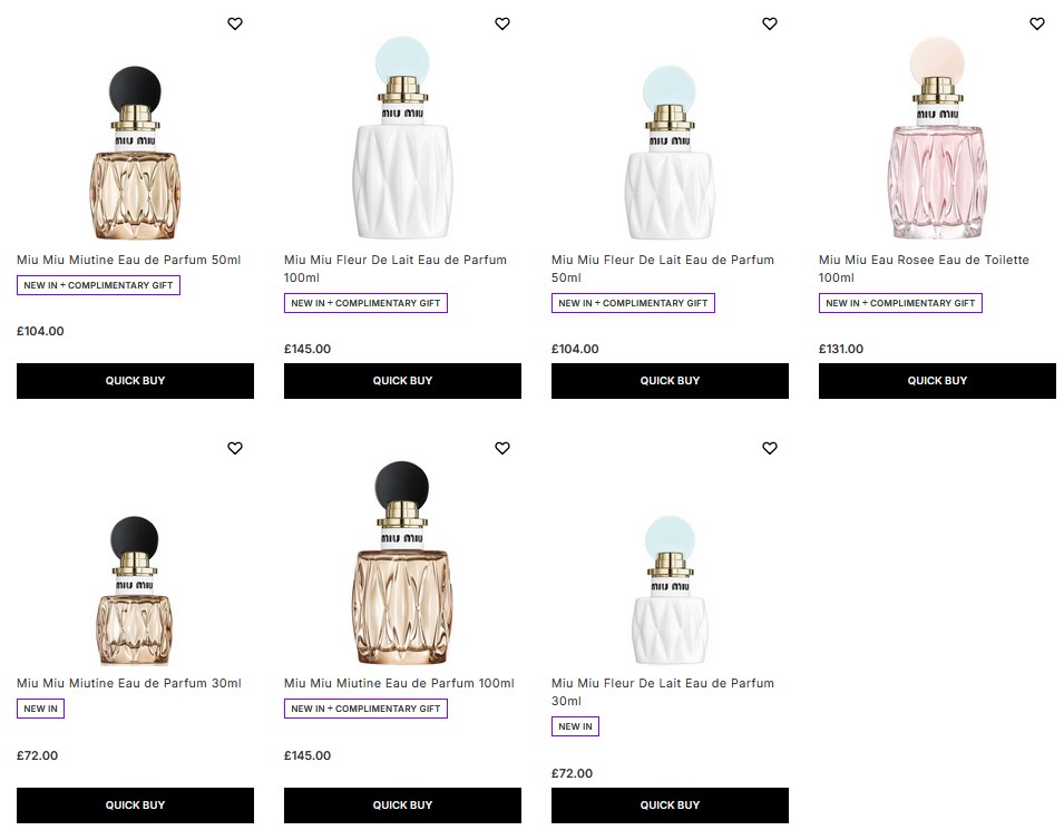 New Miu Miu fragrances at Lookfantastic