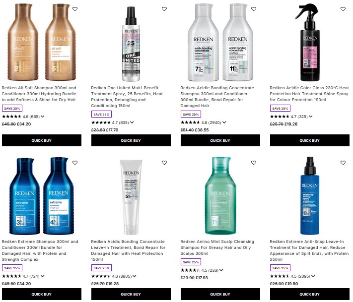 25% off Redken at Lookfantastic