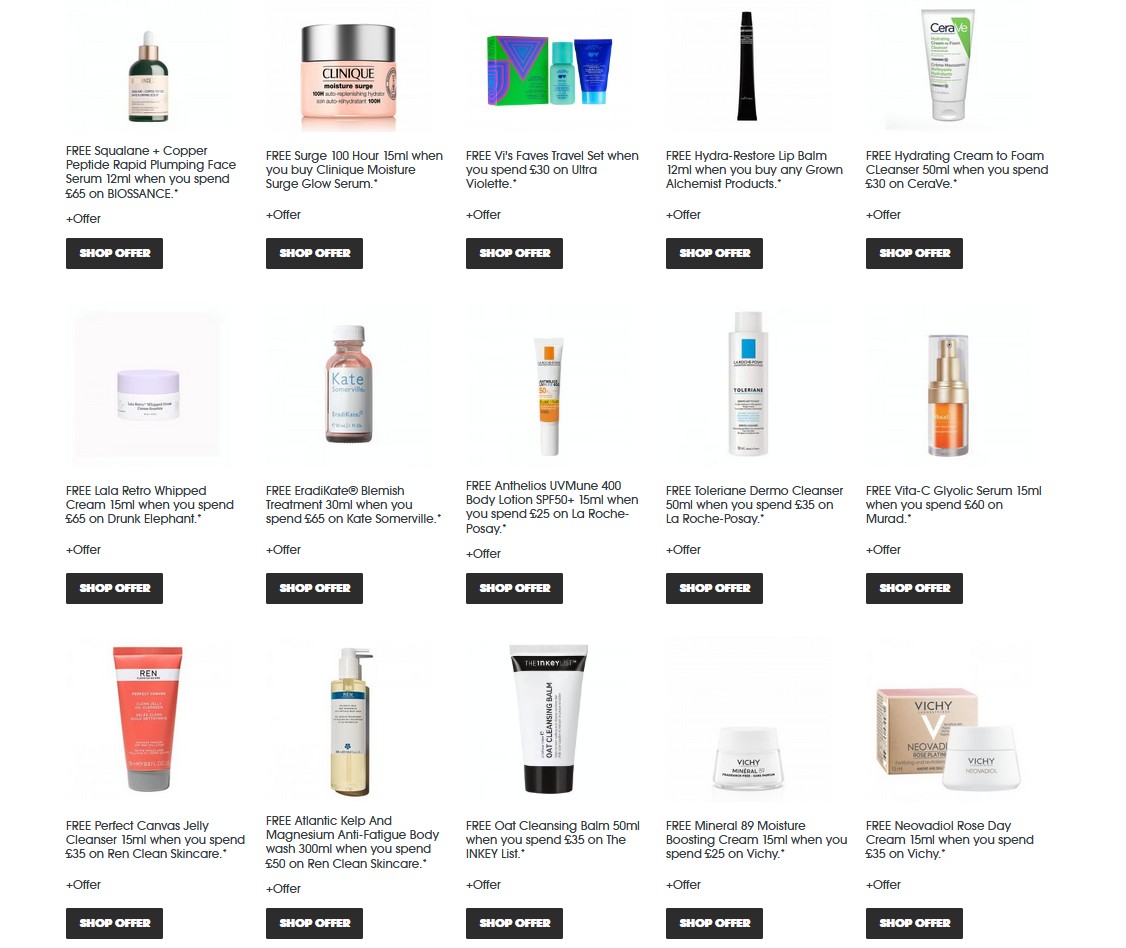 Gift with purchase offers at Sephora UK Gift with purchase offers at Sephora UK