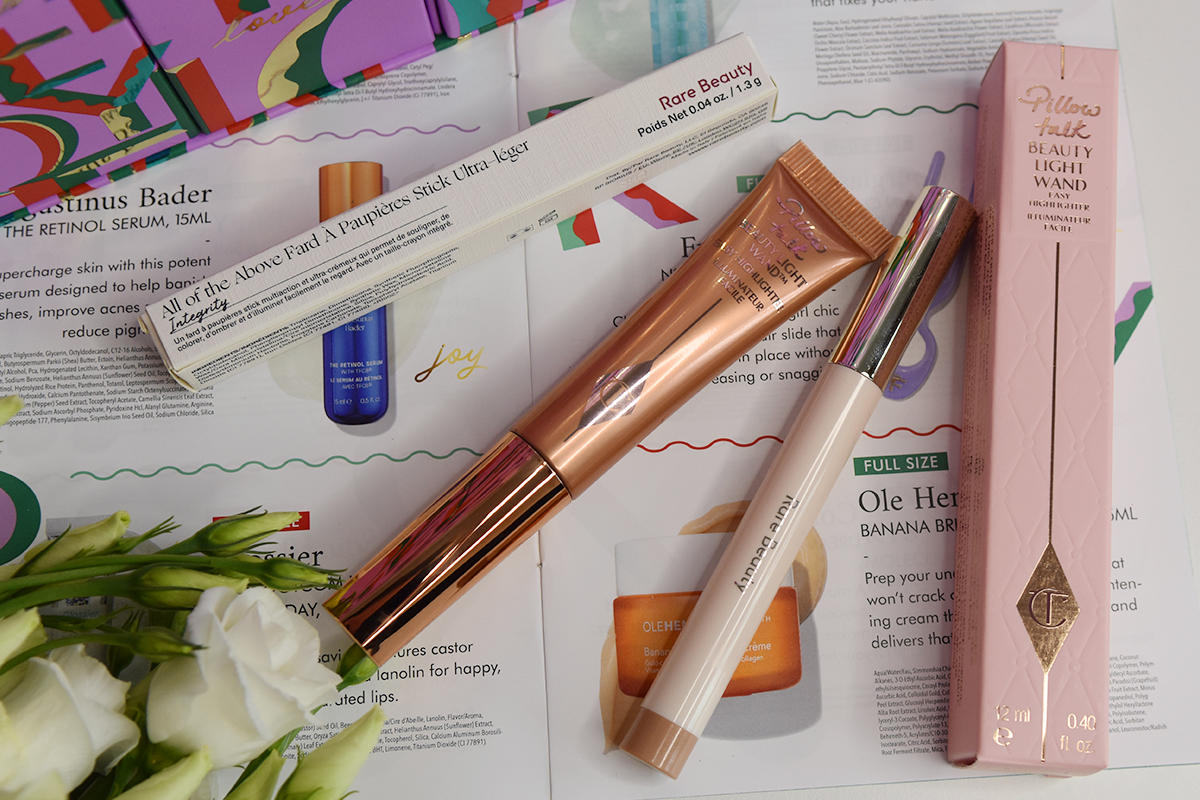 Charlotte Tilbury Beauty Light Wand & Rare Beauty All of the Above Weightless Eyeshadow Stick