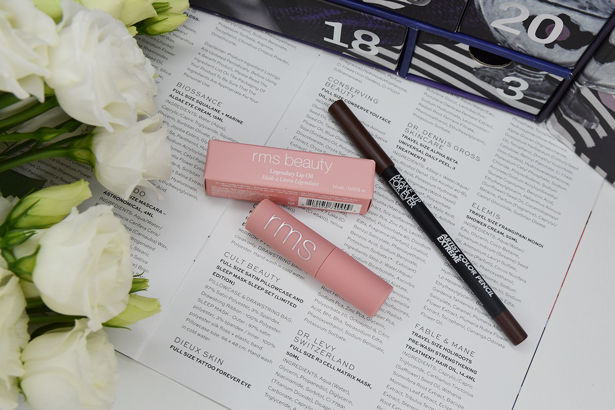 RMS Beauty Legendary Lip Oil and MAKE UP FOR EVER Artist Color Pencil Extreme