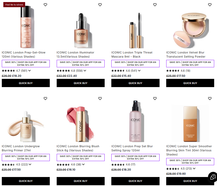 30% off ICONIC London at Lookfantastic