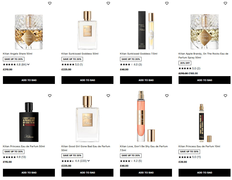 Up to 20% off Kilian at Cult Beauty Up to 20% off Kilian at Cult Beauty
