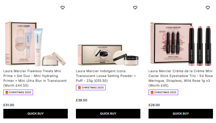 Laura Mercier Holiday 2025 Gift Sets