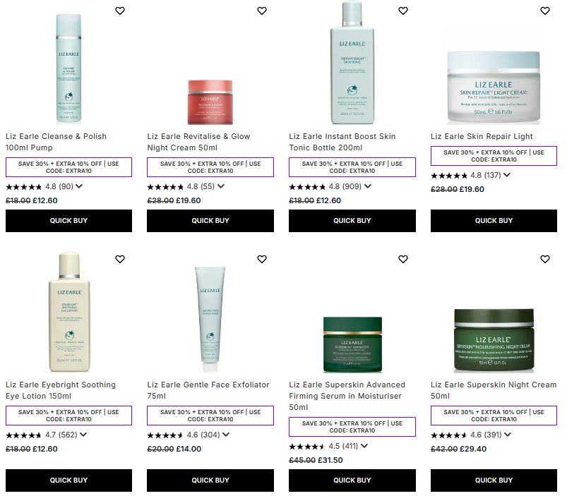 30% off Liz Earle at Lookfantastic