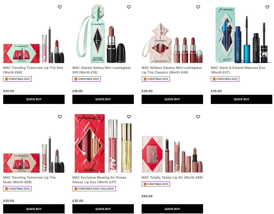 MAC Holiday 2025 Gift Sets