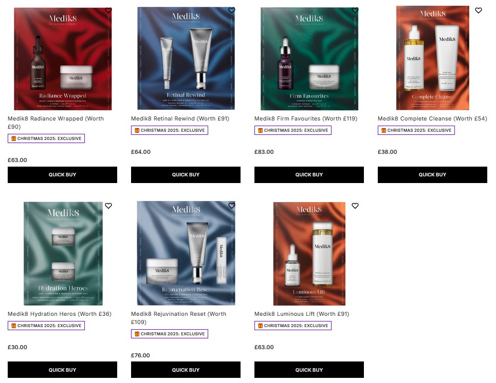 Medik8 Holiday 2025 Gift Sets at Lookfantastic
