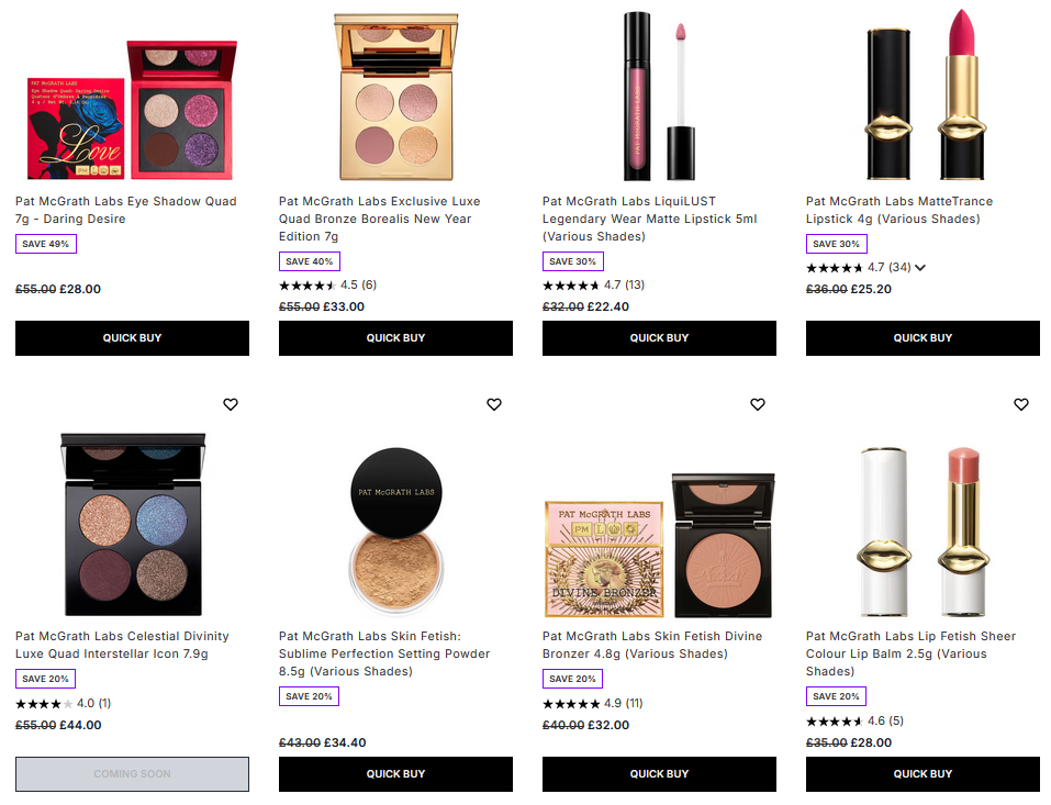 Up to 49% off Pat McGrath at Lookfantastic Up to 49% off Pat McGrath at Lookfantastic