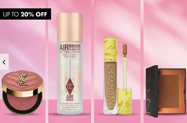 Up to 20% off Makeup at Sephora UK