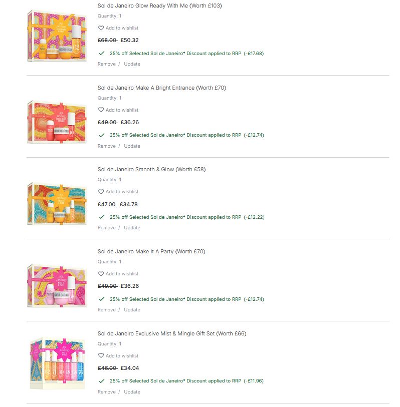 25% off selected Sol de Janeiro, including new Holiday Gift Sets, at Lookfantastic