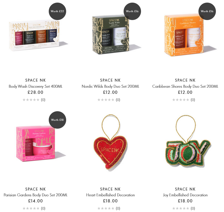 Space NK Holiday 2025 Gift Sets