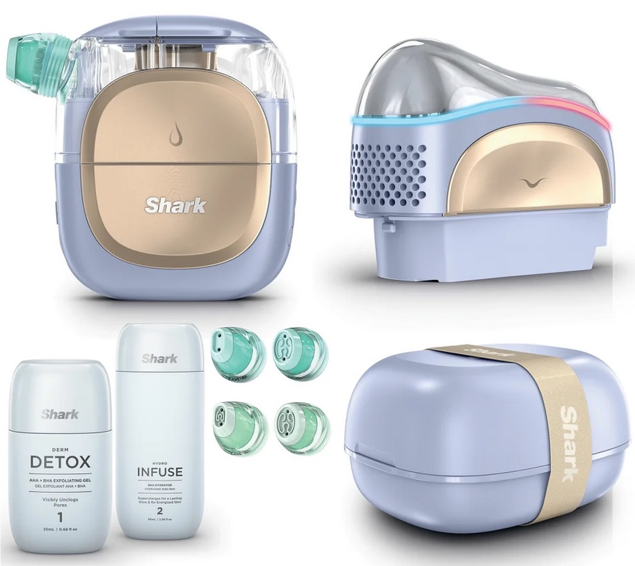 Shark Beauty FacialPro Glow + Depuffi at Home Facial - Spa Purple Shark Beauty FacialPro Glow + Depuffi at Home Facial - Spa Purple