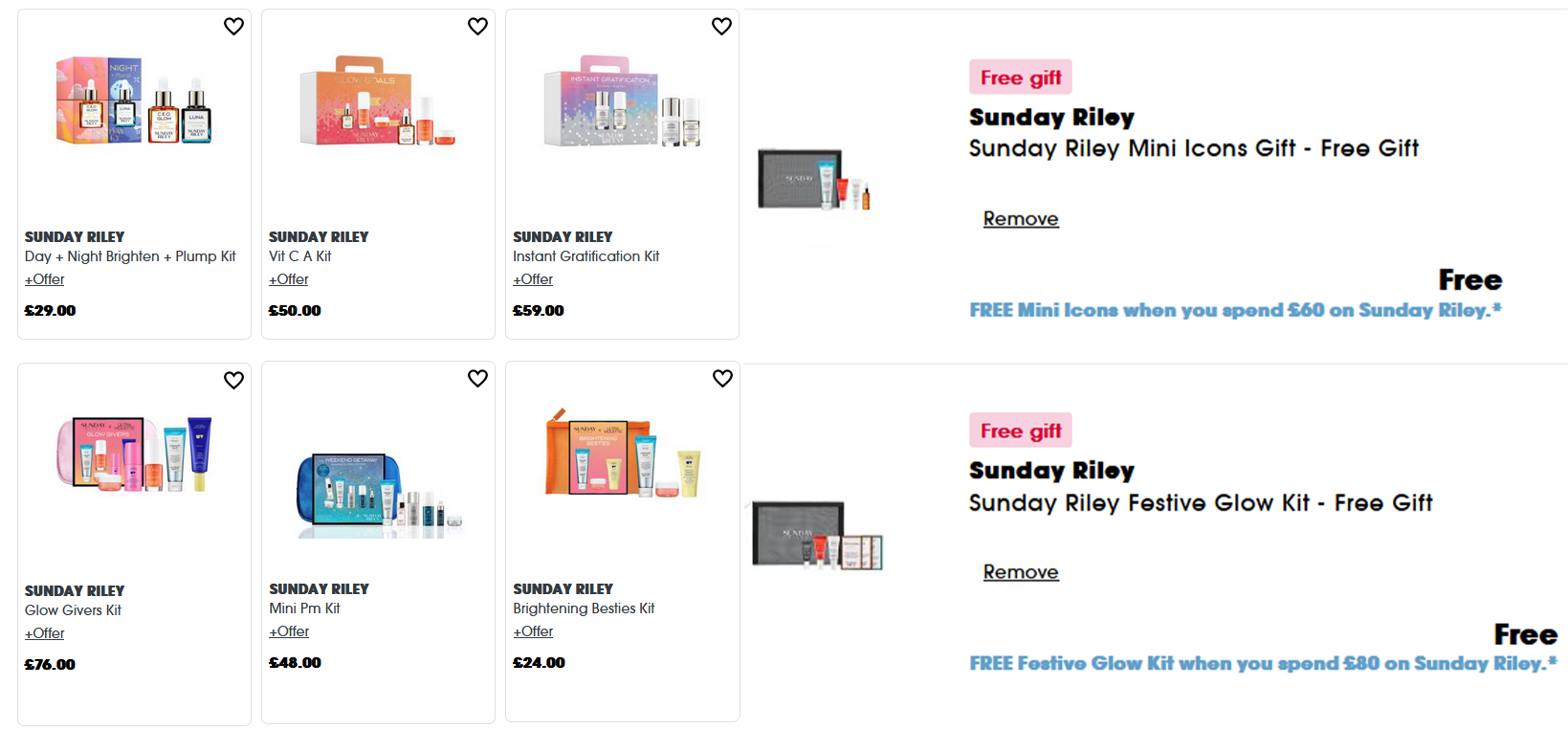 15% off Sunday Riley Gift Sets at Sephora UK