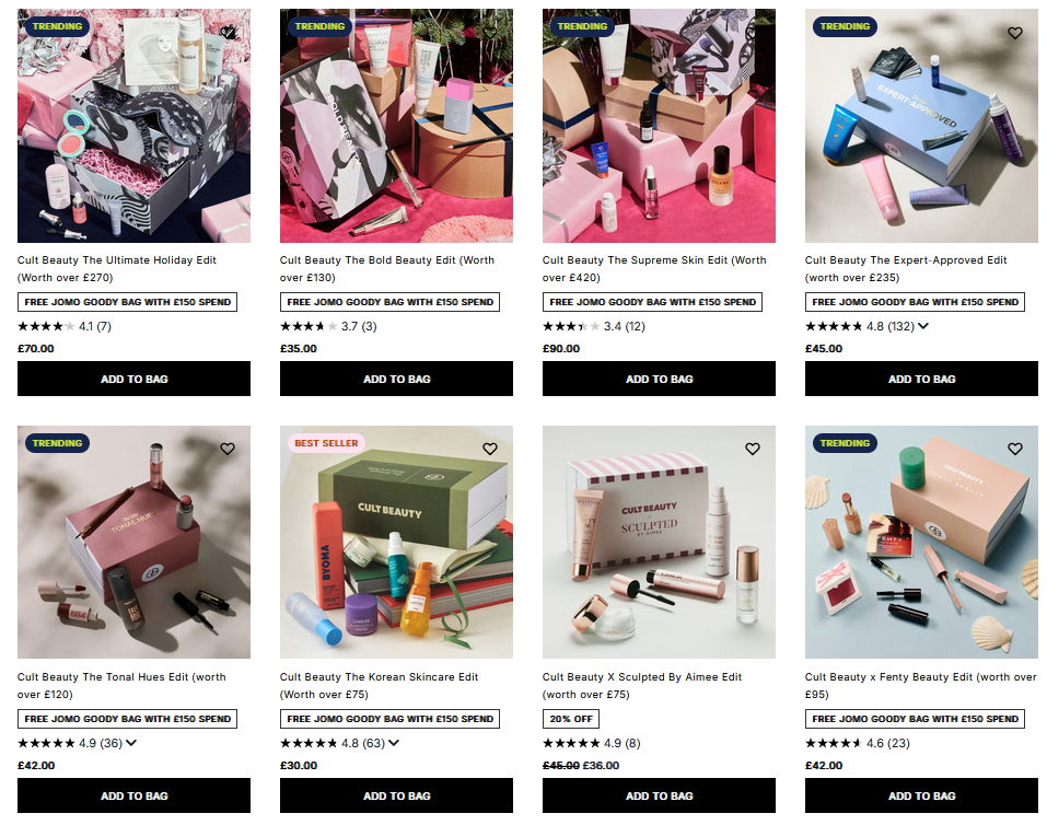 20% off Cult Beauty Beauty Edits