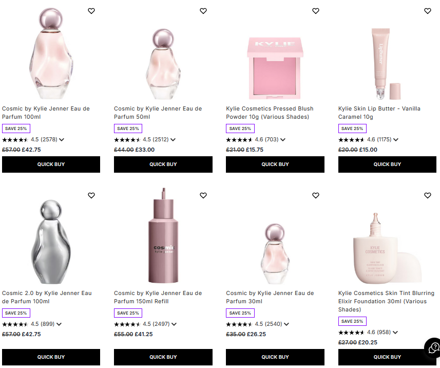 25% off Kylie Cosmetics at Lookfantastic 25% off Kylie Cosmetics at Lookfantastic