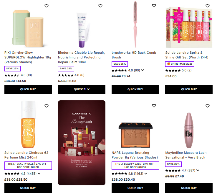 Up to 30% off selected at Lookfantastic Up to 30% off selected at Lookfantastic