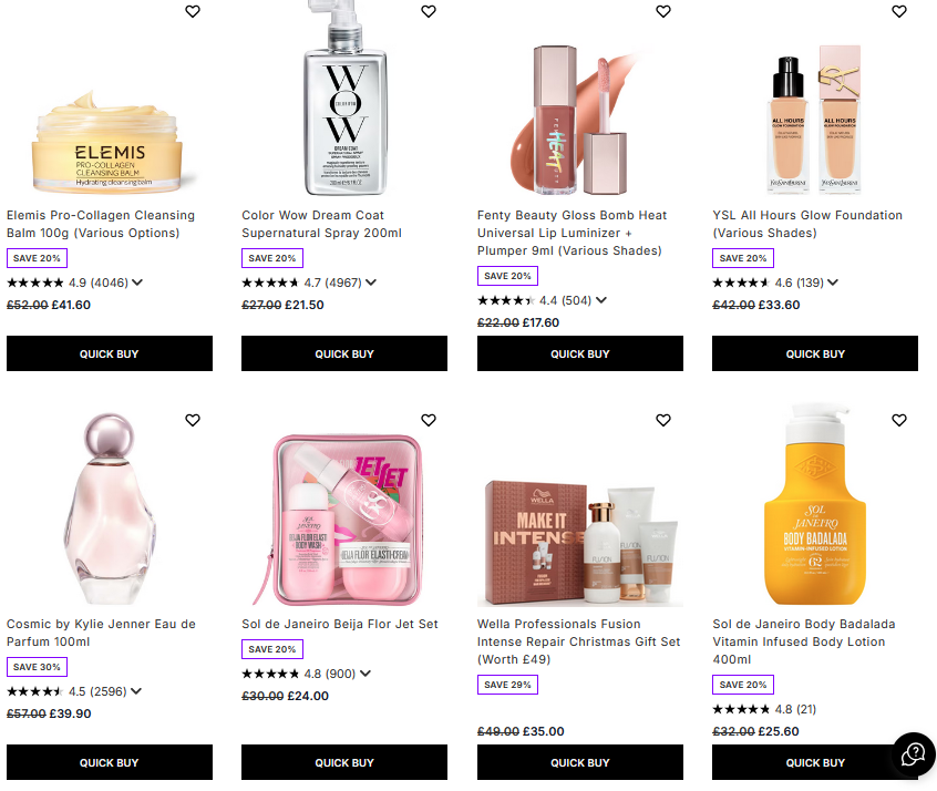 Up to 30% off selected at Lookfantastic