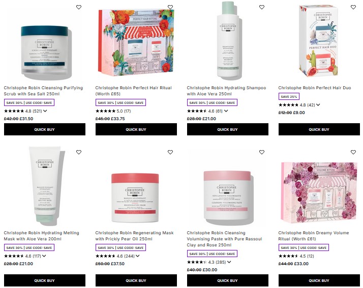 25% off Christophe Robin at Lookfantastic