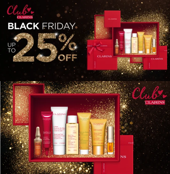20% off on all orders or 25% off on orders over £100 at Clarins