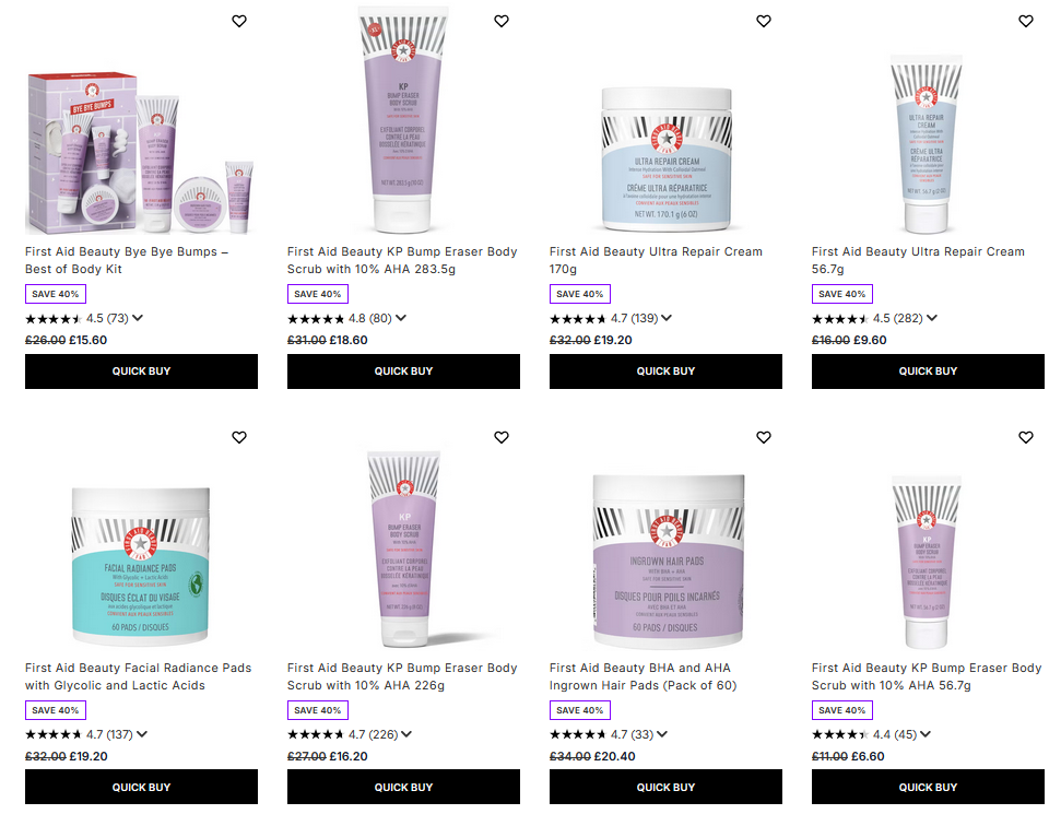 40% off First Aid Beauty at Lookfantastic 40% off First Aid Beauty at Lookfantastic