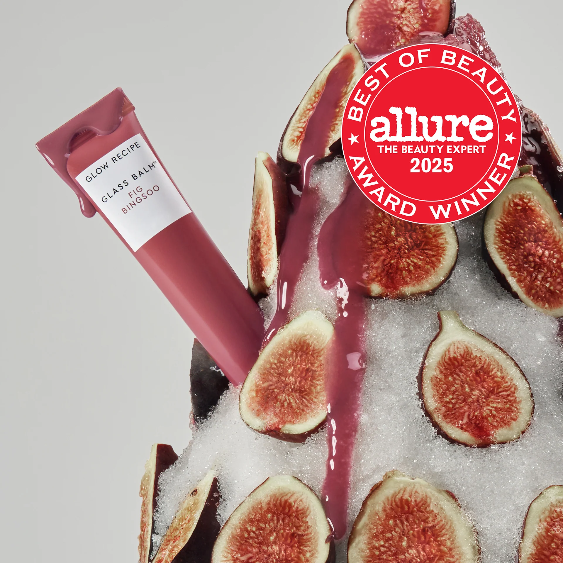 Glow recipe Glass Balm Lip Treatment in Fig Bingsoo (Sheer Mauve Nude)