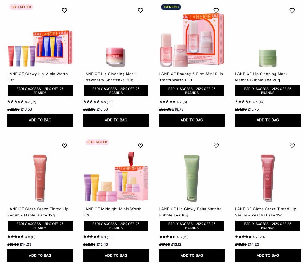 25% off LANEIGE at Cult Beauty 25% off LANEIGE at Cult Beauty