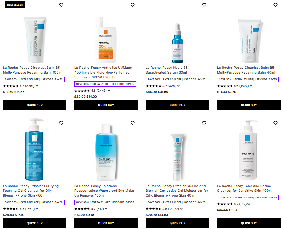 30% off La Roche-Posay at Lookfantastic