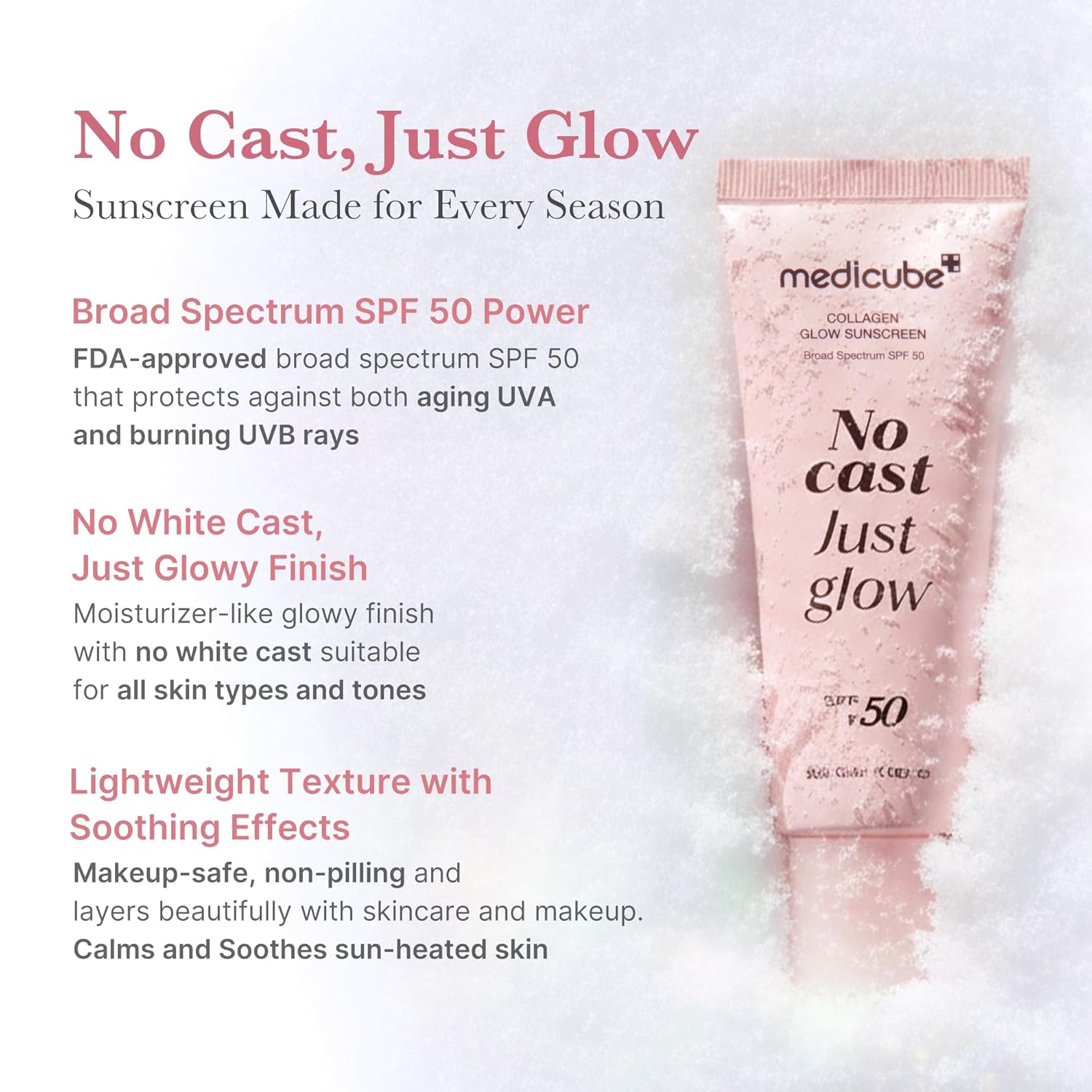 Medicube No Cast Just Glow Collagen Sunscreen SPF 50 Medicube No Cast Just Glow Collagen Sunscreen SPF 50