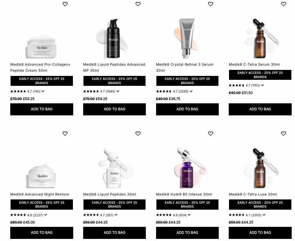 25% off Medik8 at Cult Beauty 25% off Medik8 at Cult Beauty