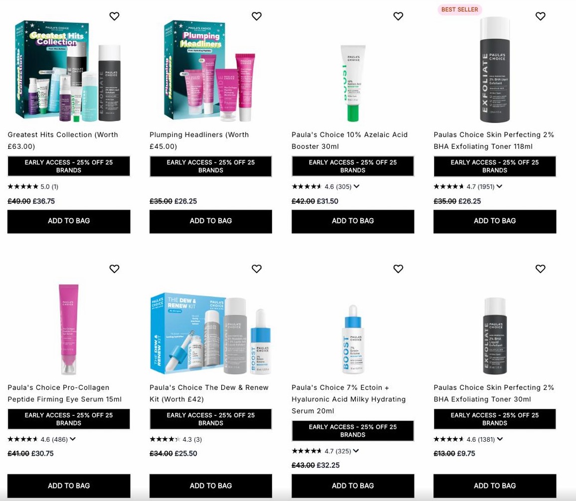 25% off Paula's Choice at Cult Beauty 25% off Paula's Choice at Cult Beauty