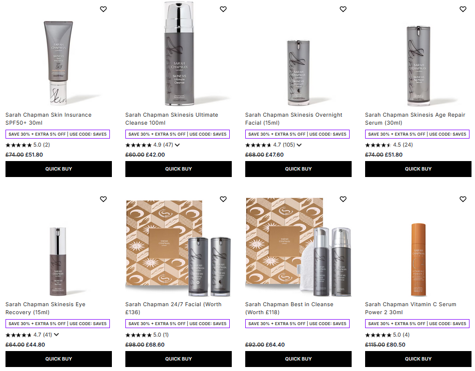 30% off Sarah Chapman at Lookfantastic 30% off Sarah Chapman at Lookfantastic